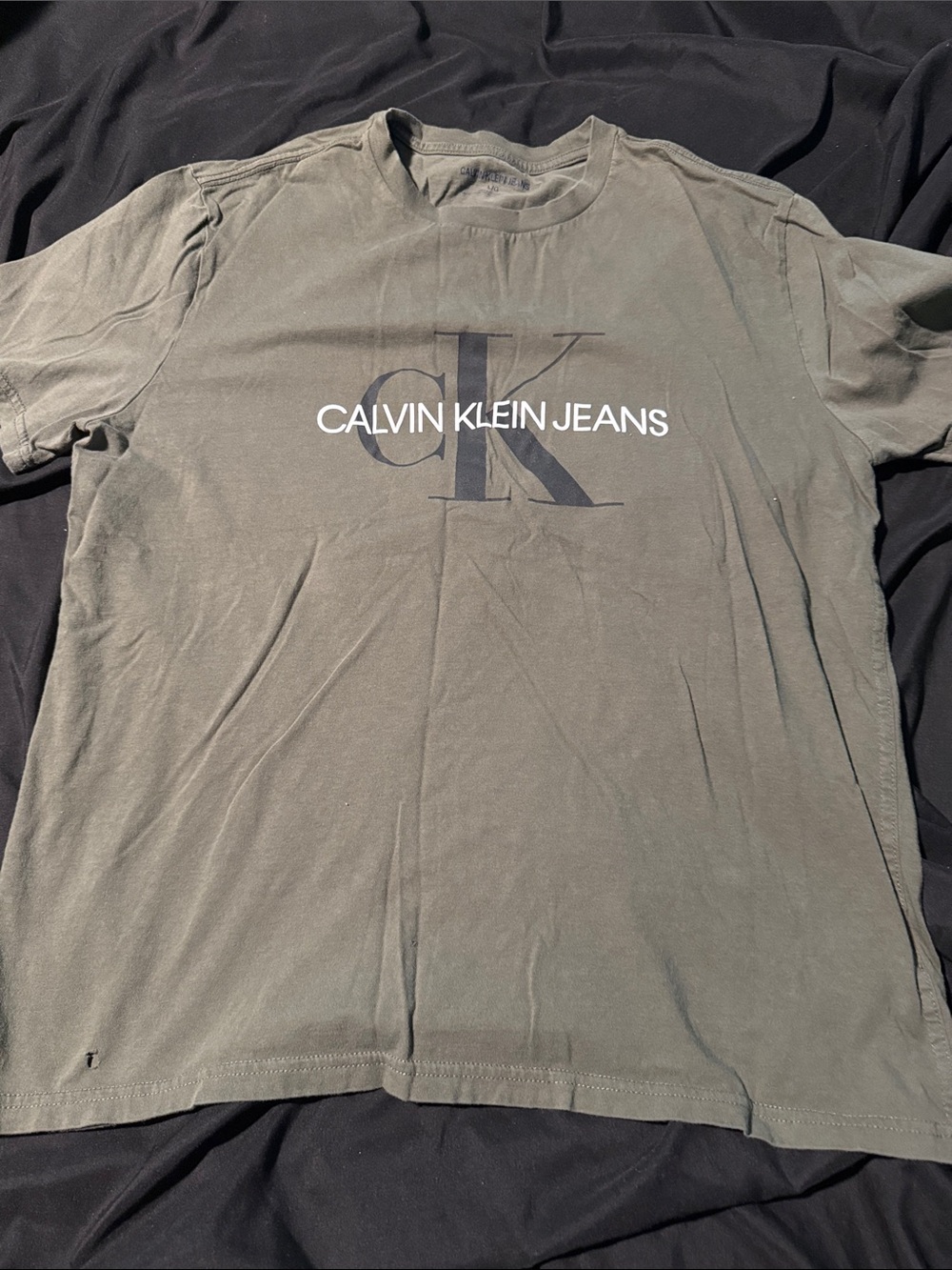 Calvin Klein Jeans Olive Green Logo Tee